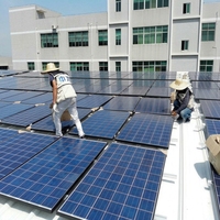 Support de montage de panneaux solaires en acier, système PV, structure de support photovoltaïque réglable, support de montage de toit solaire en gros