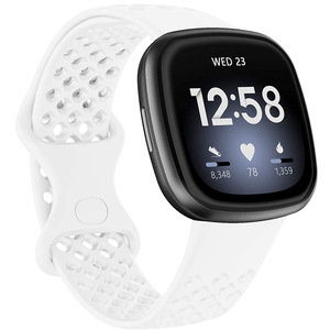 适用于 <span class=keywords><strong>Fitbit</strong></span> <span class=keywords><strong>Versa</strong></span> <span class=keywords><strong>3</strong></span> 4 Sense 2 的穿孔硅胶表带 透气运动表带 柔软 TPU 腕带 OEM 定制智能手表 - Product Image 6