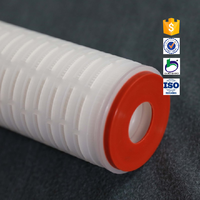 Cartouche filtrante plissée microporeuse en PP de 20 pouces