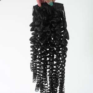 Vente chaude 100% non transformé cuticule aligné vierge vietnamien cheveux armure faisceaux lâche vague profonde bouclés du Vietnam - Product Image 1