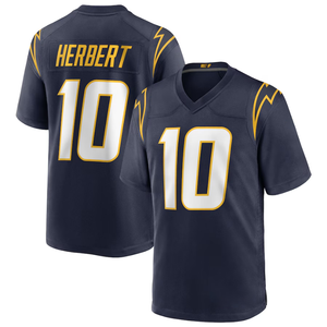 Grosir 2024 jahitan berkualitas tinggi Los Angeles Jersey sepak bola Amerika #10 Justin Herbert cepat kering dan bernapas - Product Image 4