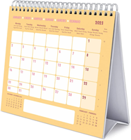 Logo personnalisé petit calendrier de bureau à couverture rigide exquis calendrier de table murale école bureau à domicile bois matériel style votre style