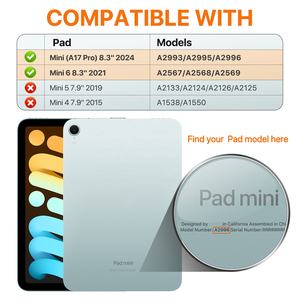 Funda Protectora MoKo Resistente a Golpes, <span class=keywords><strong>de</strong></span> Cuero PU Premium, Delgada, Ligera, con Parte Trasera Transparente y Tapa Triple para iPad Mini 7 8.3 2024 - Product Image 2