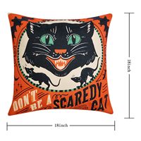 Housse de coussin décorative pour canapé, style Halloween, 45*45cm, taie d'oreiller
