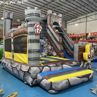 Château Gonflable Thème Construction pour Enfants avec Décoration Marteau 3D – Combo de Jeu Gonflable pour Fêtes
