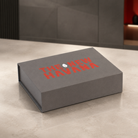 Boîte cadeau en carton kraft brun en gros, emballage rigide magnétique personnalisé pour vêtements, chemises et cadeaux de luxe