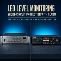 Amplificateur audio commercial six zones, montage en rack 2U, réponse 50Hz-16kHz, surveillance LED et protection contre les courts-circuits