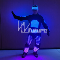 Costume de robot lumineux à écran LED pour spectacle sur scène, soirée en boîte de nuit, performance de danse, défilé de carnaval, festival, événement