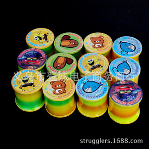 วงแหวนสปริงสีรุ้ง 5.7x6.4 ซม. ของเล่นพลาสติกแบบซ้อนสำหรับเด็กอายุ 4-6 ปี - Product Image 5