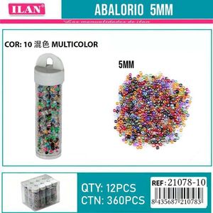 Ilan Abalorio Perline multicolori da 5 mm per la creazione di gioielli - Product Image 1