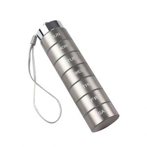 กล่องยาโลหะสีชมพู กล่องยาพกพาโลหะ กล่องยาอะลูมิเนียมขนาดใหญ่ - Product Image 3