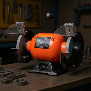 Meuleuse d'établi 6 pouces 3450 tr/min 250W Moteur à induction Disques de meulage grains 36/60 Outil polyvalent pour le bricolage - Product Image 2