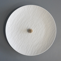 Assiette plate en céramique personnalisée à motif de pierre unique de style français Plats et assiettes