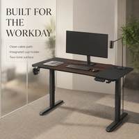 Table élévatrice intelligente AOR avec plateau en placage de bois massif, moteur unique, cadre de table à double section inversée, vente en gros d'usine