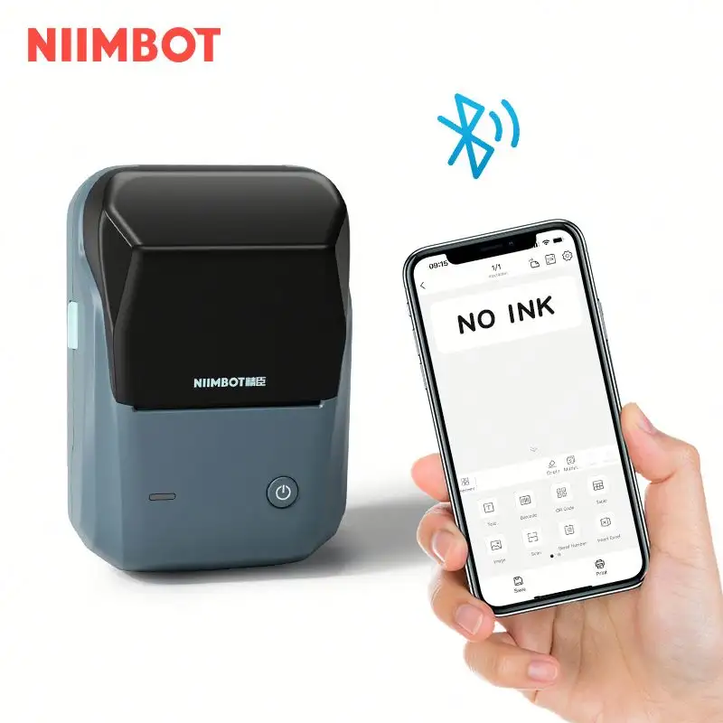 NiiMbot B1 no ink phone barcode thermal network printer for Household kitchen label