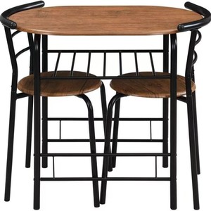 Home space-saving double dining <b>table</b> and chair set with storage layer, <b>small</b> breakfast <b>table</b> suitable for apartment and single - Product Image 2