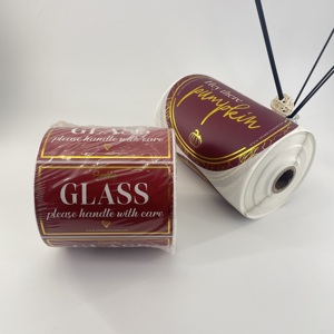 En Stock 500 Unidades Rollo de 1 Pulgada Etiquetas de Papel Impermeables Impresas con Serigrafía y Estampado en Caliente para Pequeños Negocios - Product Image 2