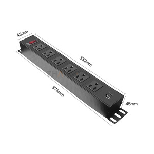Ons Draagbare Tafelblad Stekkerdoos 5V/2a 15V/2a Verlengcontactdoos 6 Stopcontacten 1 Usb 1 Type C Poort Overbelasting Schakelaar 125V Nominaal 2a - Product Image 4