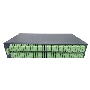 KEXINT 2 PCS 1X64 SC/APC Distribuidor PLC de Fibra Óptica Metálico 2U ODF Panel de Conexión Óptica para Rack de 19 Pulgadas - Product Image 1