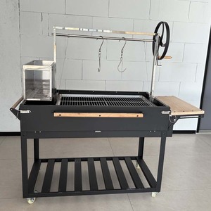 <span class=keywords><strong>Parrilla</strong></span> <span class=keywords><strong>de</strong></span> carbón para barbacoa <span class=keywords><strong>argentina</strong></span> con cubierta <span class=keywords><strong>de</strong></span> polvo estilo Santa María XL <span class=keywords><strong>de</strong></span> acero moderno con <span class=keywords><strong>mesa</strong></span> auxiliar - Product Image 6