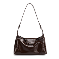 Sacs à main personnalisés en cuir gaufré ciré pour femmes, sacs fourre-tout rétro de bureau, sacs à bandoulière minimalistes, fabricant OEM