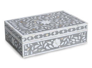 Boîte à bijoux en résine et incrustations d'os de haute qualité, design moderne, fabrication artisanale royale, emballage personnalisé, approvisionnement direct en usine, export, MOQ 50 pièces - Product Image 5