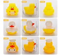 Cadeau de Pâques Jouet de bain flottant Infirmière Occupation Squeaker 2 pouces Jaune Canard Assortiment en vrac Canard en caoutchouc