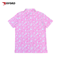 Kaos Polo Golf Sublimasi Digital Poliester Spandex Pola Tidak Luntur 4 Arah Stretch Cepat Kering Ringan Grosir