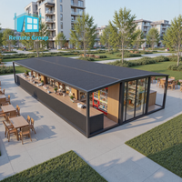 Tiendas Comerciales Prefabricadas Remotas de Acero Modular de Alta Calidad, Cafetería Drive-Thru, Oficina, Centro Comercial, Supermercado, Varios Negocios