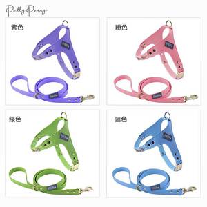 Arnés de Cuero Suave para Perro con Lazo Brillante y Pedrería, Arnés de Seguridad para Cachorros para Pasear y Fiestas - Product Image 4