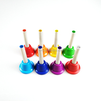 Hand Bell Hand Bell 8 Note Metal Colorful Children's Music Toy Percussion Instrument