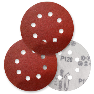 Discos de <span class=keywords><strong>lija</strong></span> 120 Grit Hook and Loop Adhesivo Papel de <span class=keywords><strong>lija</strong></span> redondo <span class=keywords><strong>para</strong></span> LIJADORA <span class=keywords><strong>ORBITAL</strong></span> aleatoria - Product Image 3