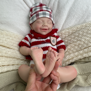 Usine directe 44cm Reborn bébé Silicone nouveau-né fille poupée peluche bouche ouverte réaliste doux sourire pour Photo accessoires éducation - Product Image 5