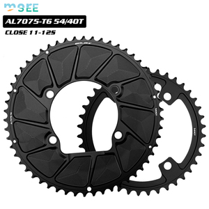 Plato de Cadena SeeMore Alu de Doble Velocidad para Bicicleta de Montañ<span class=keywords><strong>a</strong></span> y Carretera, 110 <span class=keywords><strong>BCD</strong></span>, 50/34T, 52/36T, 53/39T, 54/40T - Product Image 4