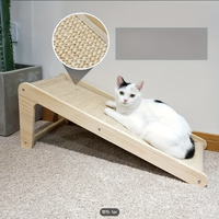Grattoir à ongles pour chat en bois massif et sisal, en forme de L vertical, résistant à l'usure et sans dispersion de débris, outil de grattage des ongles pour chat, anti-rayures
