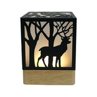 Lampe de table carrée moderne en fer à bas prix avec lumière LED et logo personnalisé pour la décoration de chambre et de maison