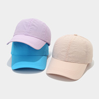 Gorra de béisbol de malla de secado rápido para verano - Gorra deportiva transpirable perforada, visera para correr, senderismo y ciclismo al aire libre