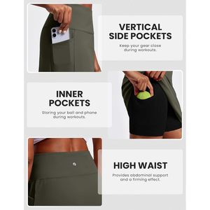 Falda pantalón de golf para mujer, 19 pulgadas, hasta la rodilla, con bolsillos, control de abdomen, falda deportiva de tenis, secado rápido, elastano, poliéster - Product Image 4