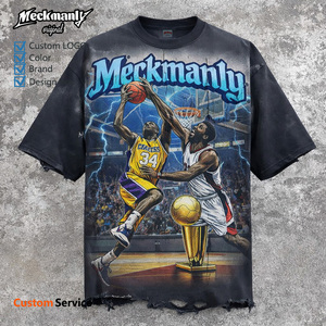Meckmanly Men's <b>Short</b> <b>Sleeve</b> T-Shirt 100% Cotton O-Neck Photo Print Regular Fit Street Style Casual Design - Product Image 5