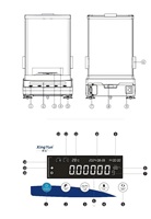 Balanza analítica de pantalla táctil de precisión, máquina de balanza de peso Microlab de laboratorio de 0,00001G, balanzas de laboratorio chinas