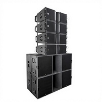 Sistema de Sonido Line Array L-solution de 8 Piezas con 4 Altavoces de 8 Pulgadas y 4 Altavoces de 18 Pulgadas, Pasivo, Neodimio, 700W RMS, Caja Acústica de Madera, Audio de Alta Resolución