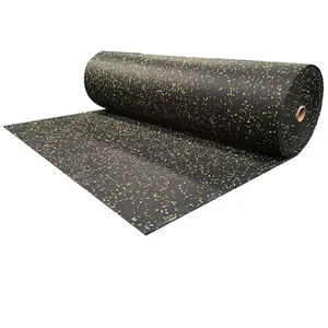 5mm wear-resistant rubber roll floor Anti-slip shock absorbing roll for gym rubber flooring rolls tiles for heavy machine area