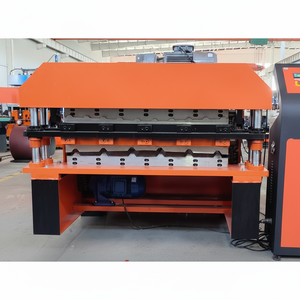 IBR Double couche économiser de l'espace rouleau formant Mchine toiture en métal galvanisé tôle d'acier faisant la Machine Portable approvisionnement d'usine - Product Image 1