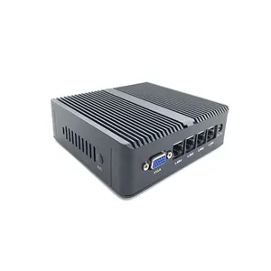 4 LAN industrial mini fanless pc with mini box computer PCIe and sim card socket for win 10