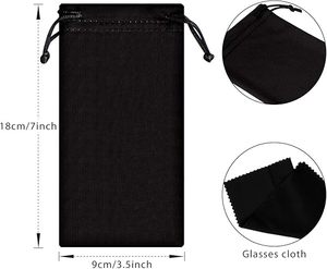 Beutel Logo Benutzer definierte Druck halter Brillen Sonnenschutz Brille Weiches Tuch Mikro faser Verpackung Sonnenbrillen Beutel - Product Image 5