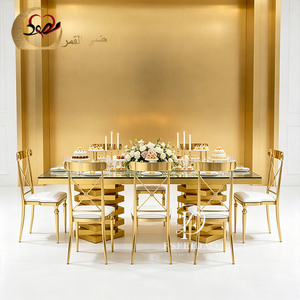 Chaise de salle à manger de luxe en acier inoxydable doré, style rococo moderne et élégant, avec housse amovible, pour la maison et la cuisine - Product Image 4