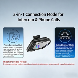 2 Riders Motorcycle Helmet Wireless Intercom <strong>Headset</strong> 300m Range IP65 Waterproof Wireless Moto Intercom - Product Image 4