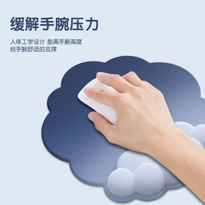 क्लाउड एर्गोनोमिक नॉन-स्लिप पु बेस कंप्यूटर रिस्ट रेस्ट सॉफ्ट मेमोरी फोम सपोर्ट/कुशन आसान टाइपिंग दर्द निवारक पीसी पैड/मैक - Product Image 5