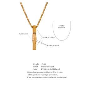 Collar con Colgante Geométrico de Acero Inoxidable, Modelo XY 5024, Moderno, Sencillo y Elegante, Joyería Unisex al por Mayor a Precio Económico - Product Image 6
