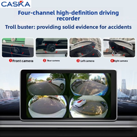 Système de caméra de voiture CASKA 360 degrés avec vision nocturne 3D AHD 1080P, étanche, vue aérienne, enregistrement 4 directions, compatible avec le système d'origine de la voiture